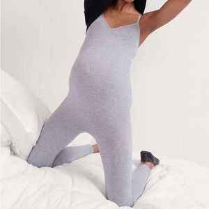 Hatch Maternity Grey Melange Body Rib Unitard Sz Large